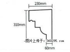 产品分解图型 - 檐口线，型号：SX311-YK-3，规格：230x310mm(3) - 松原三象EPS建材 songyuan.sx311.cc
